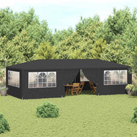 Gazebo Professionale con Pareti 4x9 m Antracite 90 g/mÂ²