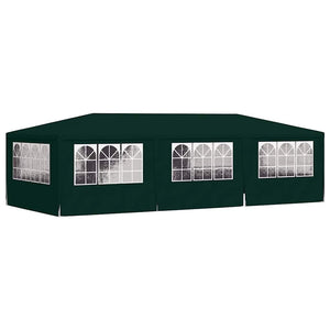 Gazebo Professionale con Pareti 4x9 m Verde 90 g/mÂ²