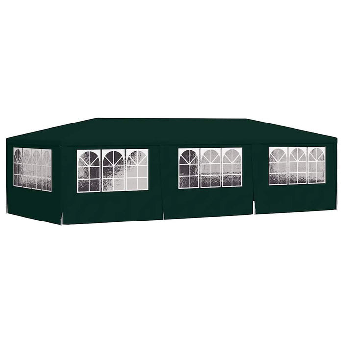 Gazebo Professionale con Pareti 4x9 m Verde 90 g/mÂ²