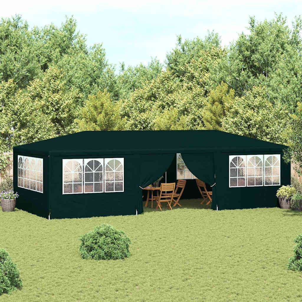 Gazebo Professionale con Pareti 4x9 m Verde 90 g/mÂ²