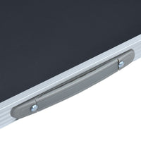 Tavolo da Campeggio Pieghevole Telaio in Metallo 80x60cm Grigio cod mxl 43887