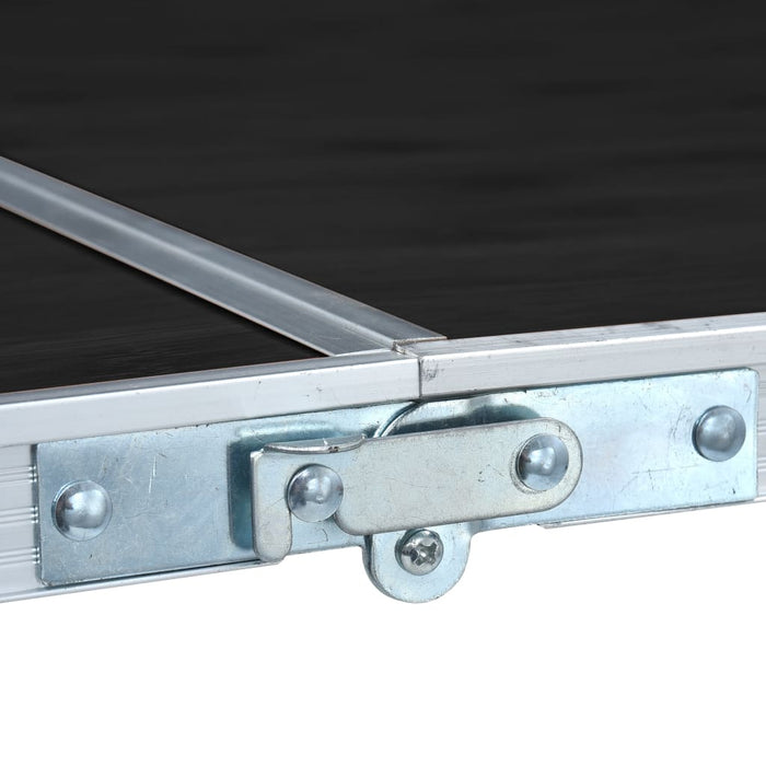 Tavolo da Campeggio Pieghevole in Alluminio Grigio 180x60 cm 48175