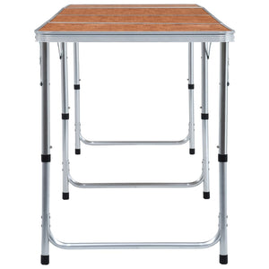 Tavolo da Campeggio Pieghevole in Alluminio 240x60 cm 48176