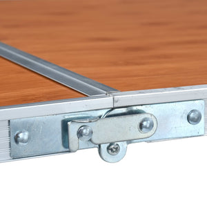Tavolo da Campeggio Pieghevole in Alluminio 240x60 cm 48176