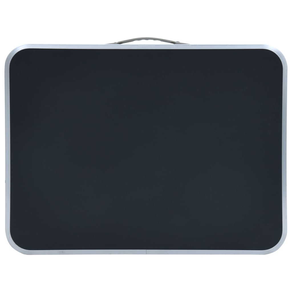 Tavolo Pieghevole da Campeggio Grigio in Alluminio 60x45cm 48180