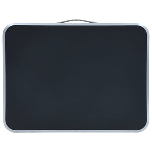 Tavolo Pieghevole da Campeggio Grigio in Alluminio 60x45cm 48180