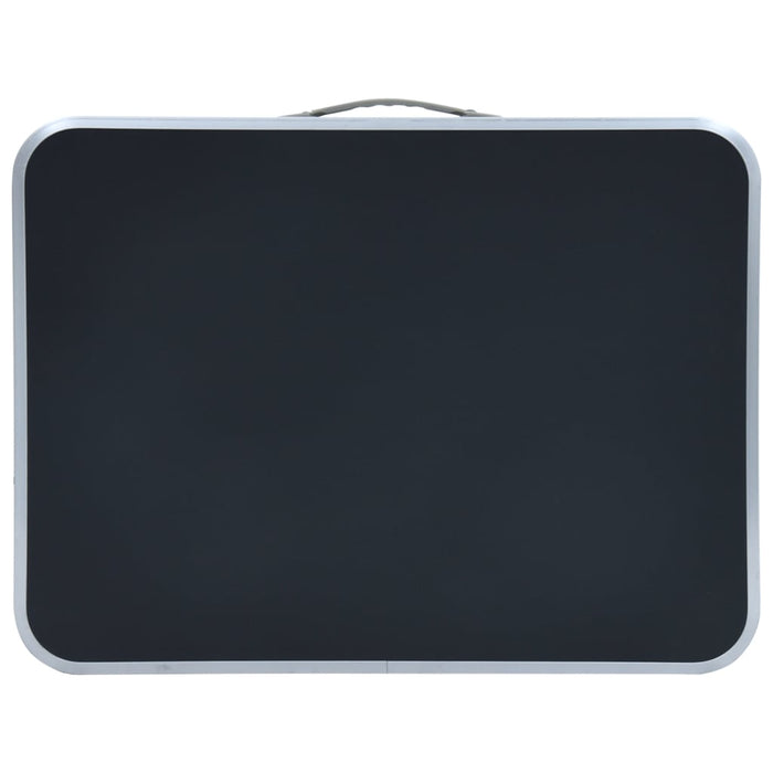 Tavolo Pieghevole da Campeggio Grigio in Alluminio 60x45cm 48180