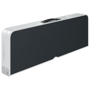 Tavolo da Campeggio Pieghevole con 2 Panche in Alluminio Grigio 48183