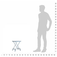 Sgabello da Campeggio in Alluminio 28x26x39 cm 48184