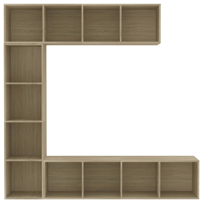 Set Mobili Libreria/Porta TV 3 pz Rovere Sonoma 180x30x180 cm 278791