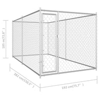 Cuccia da esterno gabbia recinto per animali box per cani da esterno 382 x 192 x 185 cm 02_0000350