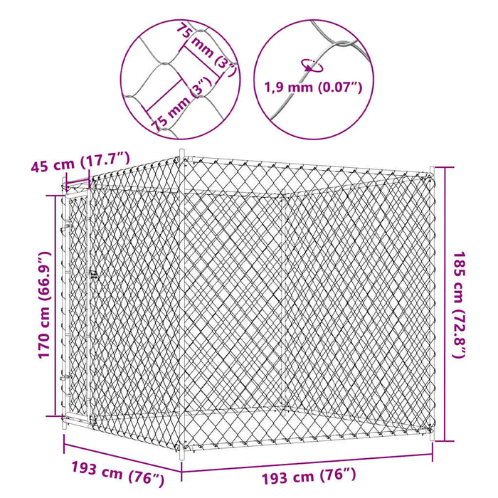 Canile da Esterno 193x193x185 cm 145027
