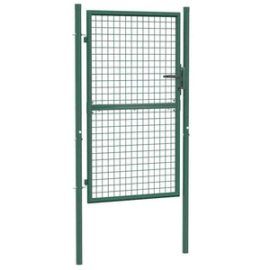 Cancello per Recinzione in Acciaio 100x150 cm Verde cod mxl 53165