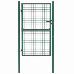 Cancello per Recinzione in Acciaio 100x150 cm Verde cod mxl 53165
