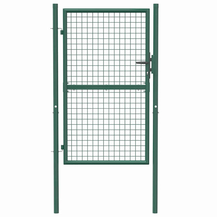 Cancello per Recinzione in Acciaio 100x150 cm Verde cod mxl 53165
