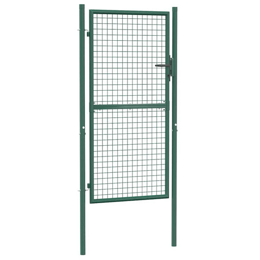 Cancello per Recinzione in Acciaio 100x175 cm Verde 145735