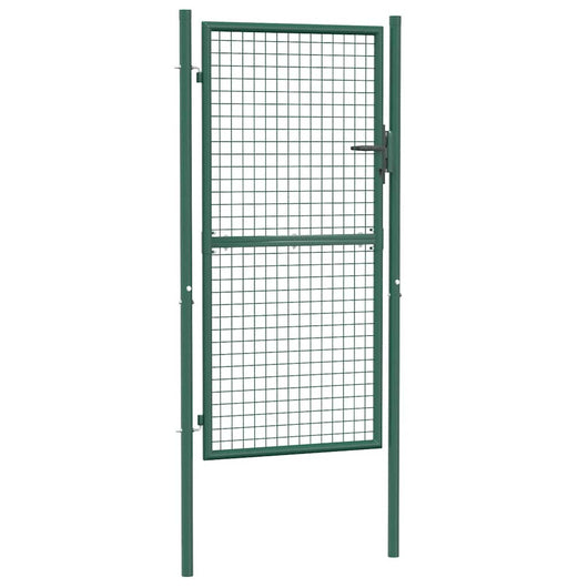 Cancello per Recinzione in Acciaio 100x175 cm Verde cod mxl 52648