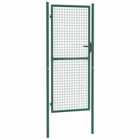 Cancello per Recinzione in Acciaio 100x200 cm Verde 145736
