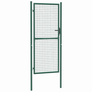 Cancello per Recinzione in Acciaio 100x200 cm Verde 145736