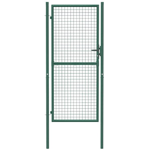 Cancello per Recinzione in Acciaio 100x200 cm Verde 145736