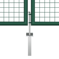 Cancello da Giardino a Rete in Acciaio 400x125 cm Verde cod mxl 50370