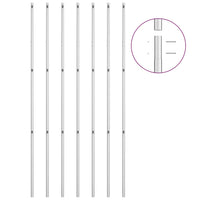 Recinzione in Rete con Pali in Acciaio Zincato 15x1,5 m Argento cod mxl 17069