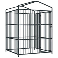 Cuccia da esterno gabbia recinto per animali box per cani da esterno con tetto per cani 150 x 150 x 210 cm 02_0000323