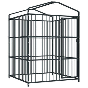 Cuccia da esterno gabbia recinto per animali box per cani da esterno con tetto per cani 150 x 150 x 210 cm 02_0000323