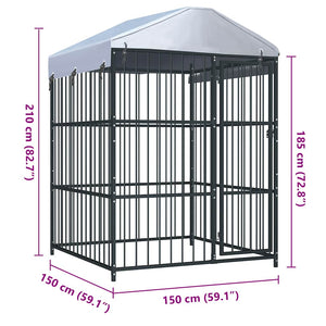 Canile da Esterno con Tetto 150x150x210 cm cod mxl 59410