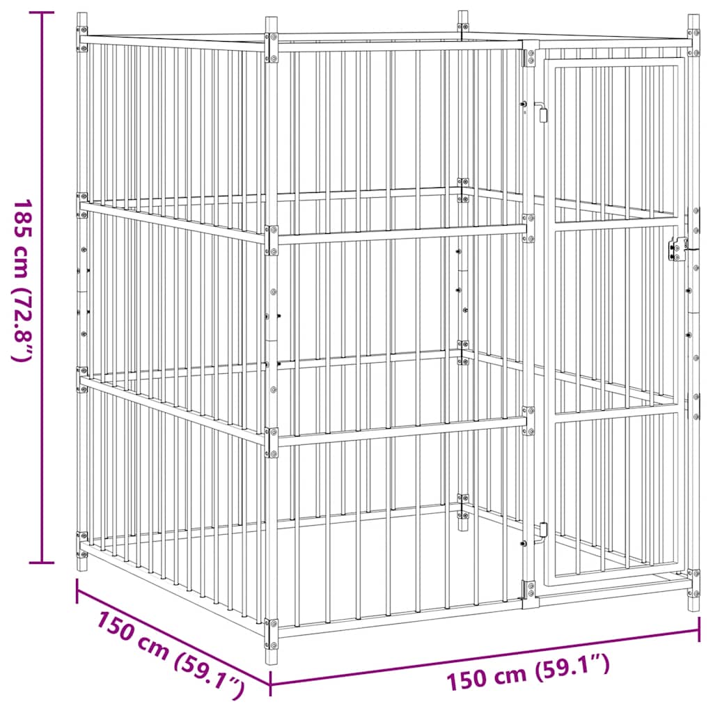 Canile da Esterno 150x150x185 cm 145761