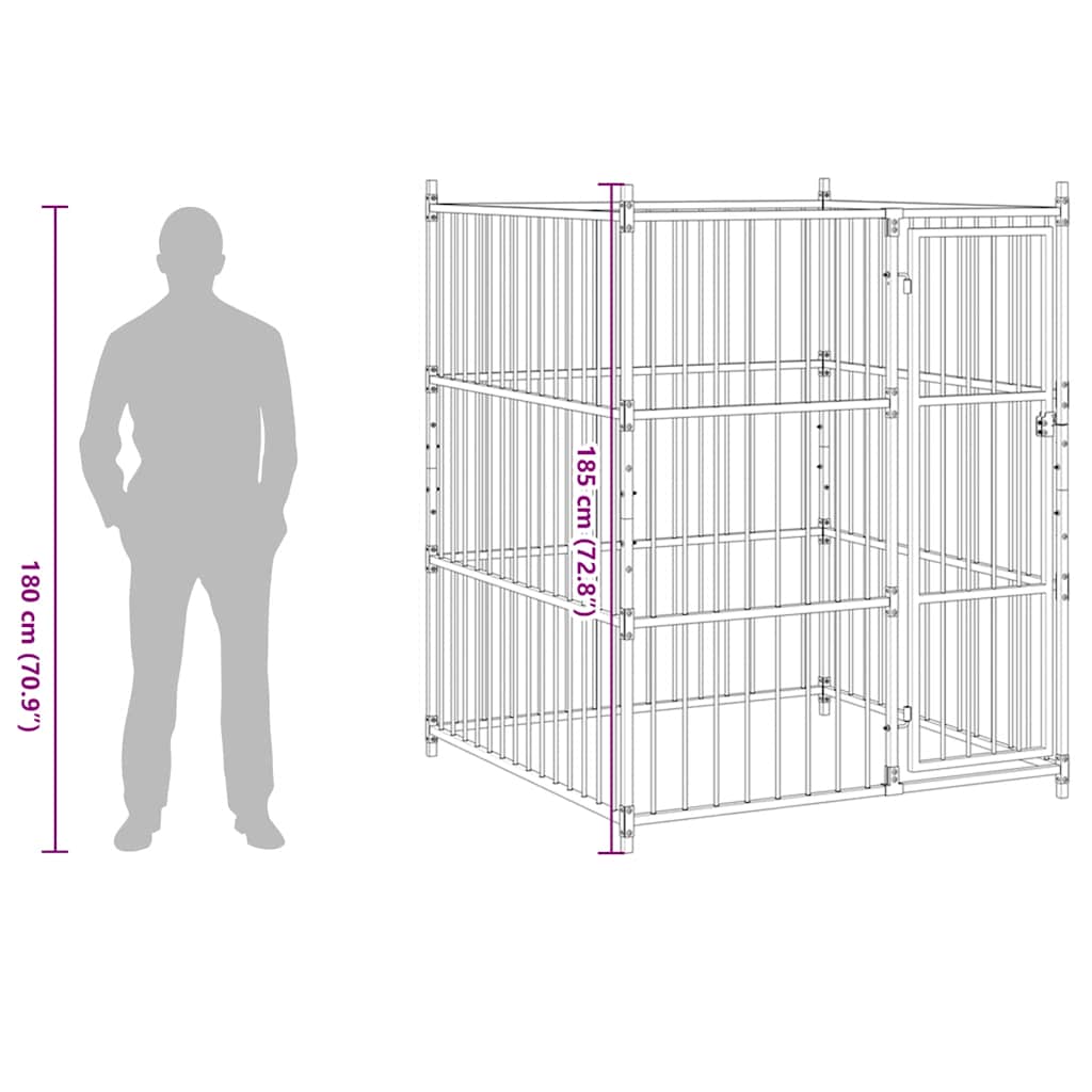 Canile da Esterno 150x150x185 cm 145761
