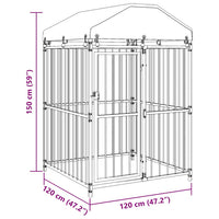 Canile da Esterno con Tetto 120x120x150 cm 145762