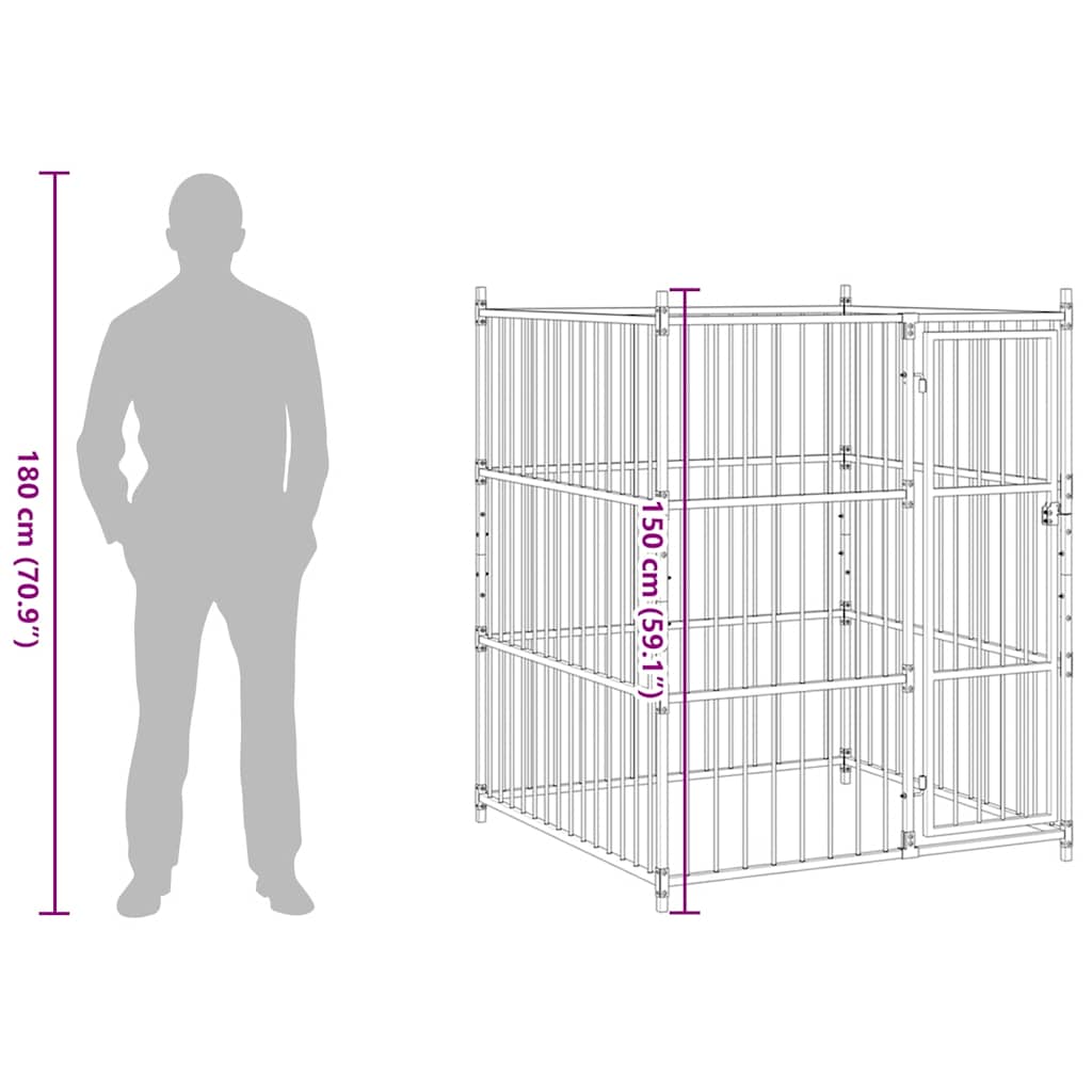 Canile da Esterno 120x120x150 cm 145763