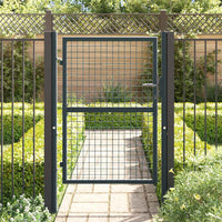 Cancello da giardino in rete di acciaio zincato 100x125 cm grigio 145772