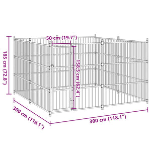 Canile da Esterno 300x300x185 cm 170894