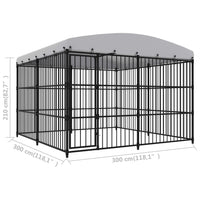 Canile da Esterno con Tetto 300x300x210 cm 170895