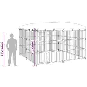 Canile da Esterno con Tetto 300x300x210 cm 170895