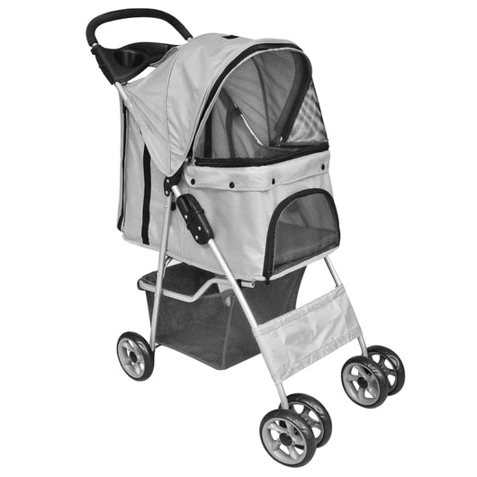 Passeggino per Cani/Gatti Pieghevole Grigio cod mxl 68512