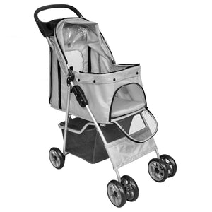 Passeggino per Cani/Gatti Pieghevole Grigio cod mxl 68512