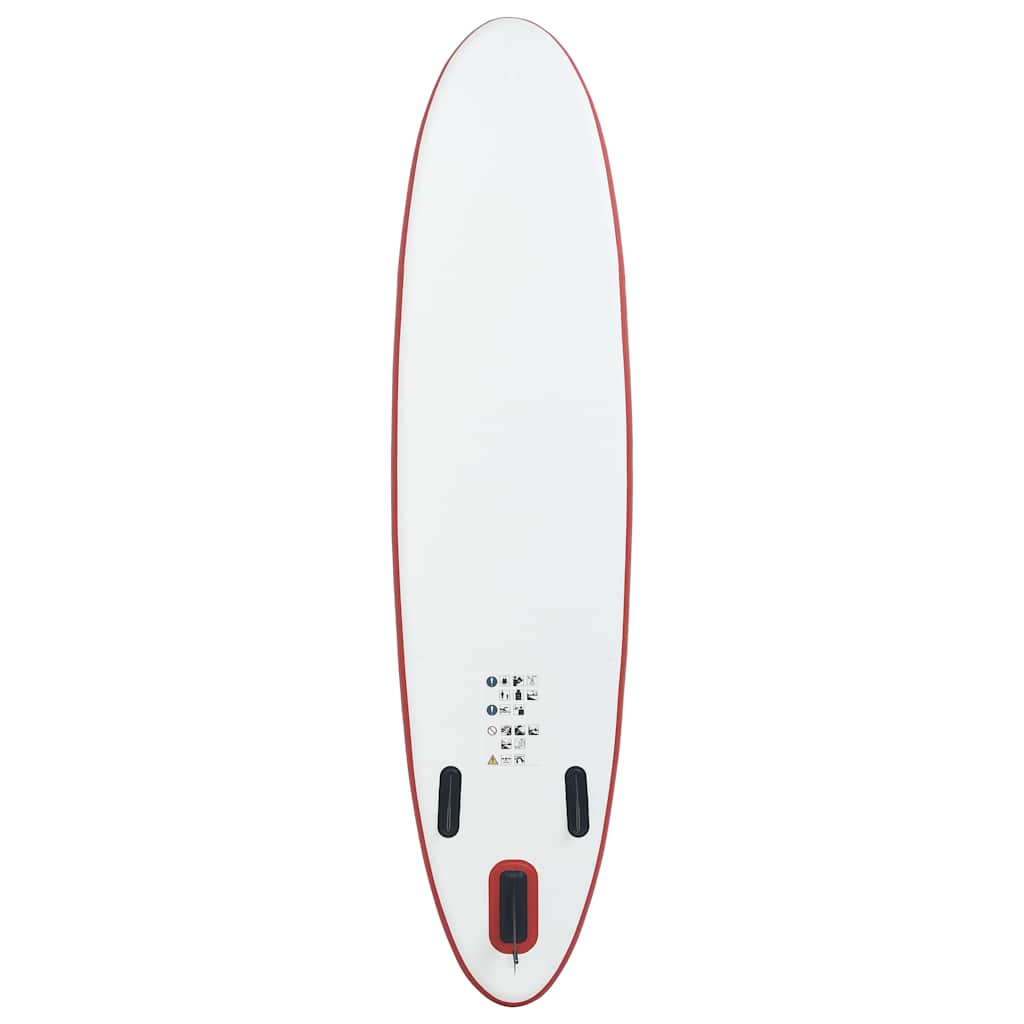 Set Tavola da SUP e Surf Gonfiabile Rosso e Bianco 92203