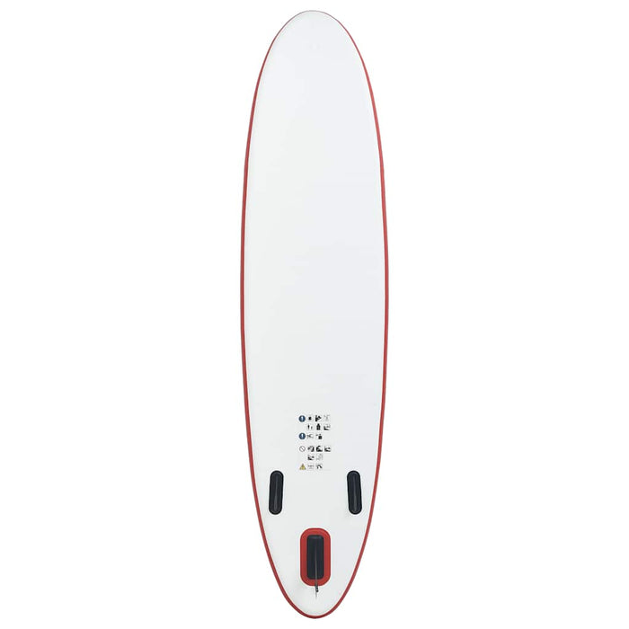 Set Tavola da SUP e Surf Gonfiabile Rosso e Bianco 92203