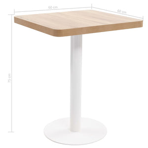 Tavolo da Bistrot Marrone Chiaro 60x60 cm in MDF 286429