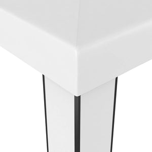 Gazebo con Tetto Doppio 3 x 3 m Bianco 47950