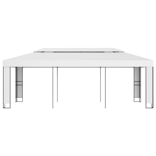 Gazebo con Tetto Doppio 3 x 6 m Bianco cod mxl 57617