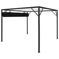 Gazebo da Giardino con Tetto a Scomparsa 3x3 m Antracite 47954