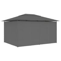 Gazebo da Giardino con Tende 4x3 m Antracite