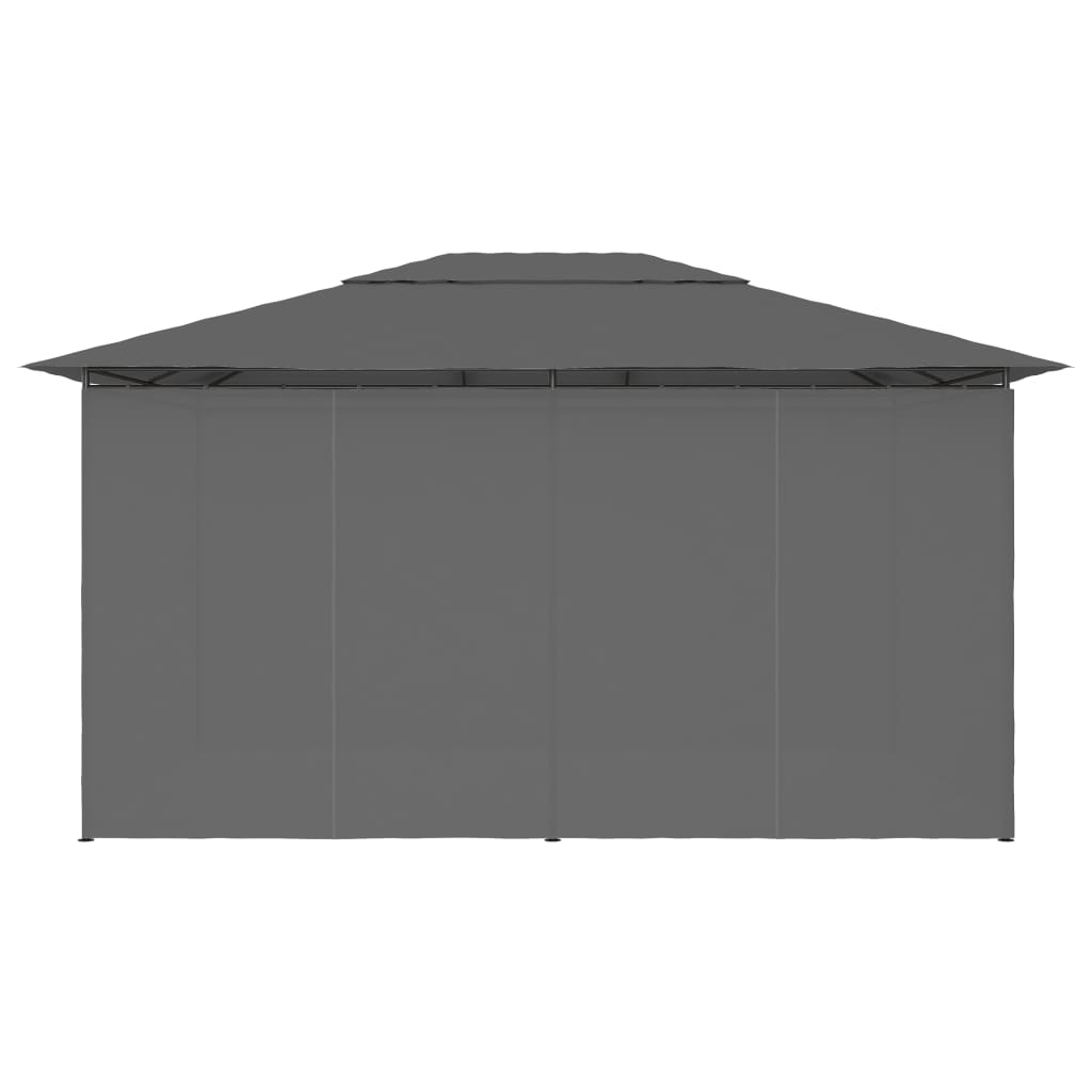 Gazebo da Giardino con Tende 4x3 m Antracite 47960