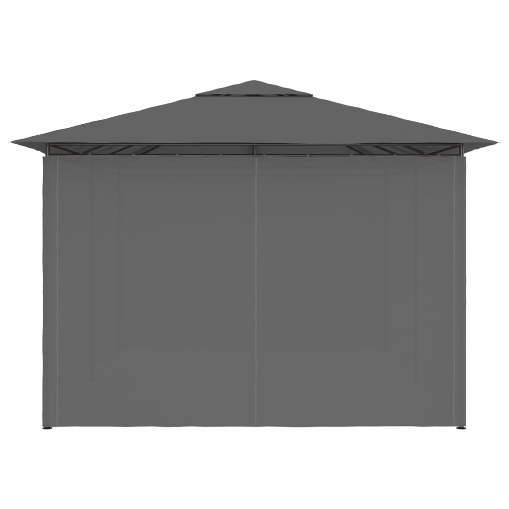 Gazebo da Giardino con Tende 4x3 m Antracite