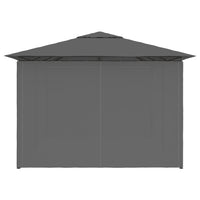 Gazebo da Giardino con Tende 4x3 m Antracite