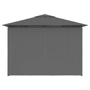 Gazebo da Giardino con Tende 4x3 m Antracite